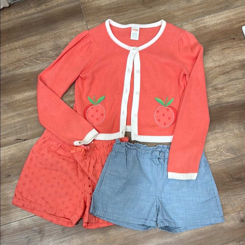 Gymboree peach collection Set - Coral and Blue